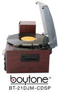 7-in-1 Boytone BT-21DJM-CDSP Full Size 3 Speed Turntable 33/45/78 Rpm, Belt Drive, CD, Cassette Player AM/FM/... N3