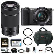 Sony Alpha a5000 Mirrorless Camera w/ 16-50mm &amp; 55-210mm Lens Bundle N3