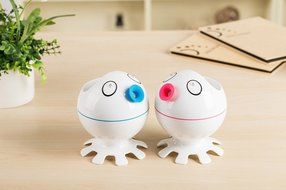 RipaFire&reg; Octopus Shape Mini Portable USB Multifunctional Muted Air Humidifier Purple Light Disinfection Pen Container... N3