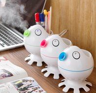 RipaFire&reg; Octopus Shape Mini Portable USB Multifunctional Muted Air Humidifier Purple Light Disinfection Pen Container... N4