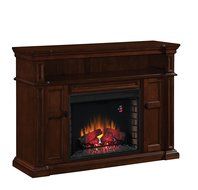 ClassicFlame 28MM4684-M313 Wyatt TV Stand for TVs up to 65&quot;, Vintage Mahogany (Electric Fireplace Insert sold... N3