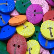 MuLuo 50pcs/Pack 20mm Color Buttons Button Four Buckle Chrysanthemum Nursery Creative Handmade DIY Chrysanthemum N2