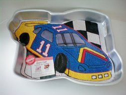 Wilton Race Car / Her Birthday Whirl Cake Pan w/ Label and Instructions