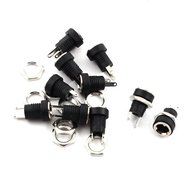 uxcell&reg; 10 Pieces 5.5mmx2.1mm DC Power Jack Female Panel Mount Connector
