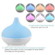 300ml 7 Colors LED Aromatherapy Humidifier Ultrasonic Essential Oil Diffuser for Home Office Yoga Studio