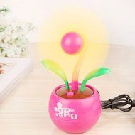 USfafa Portable Usb Cable Flower Shape Table Desk Fan Mini Fan For Laptop/Pc Powered By Netbook, Computer And...