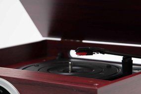 TechPlay TCP2916 WD, 3 speed turntable, AUX in, USB/SD MP3 Encoding and playback , Retro style classic analog...