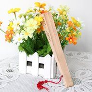 Weixinbuy Vintage Folding Bamboo Original Wooden Carved Hand Fan Wedding Party Pocket Fan