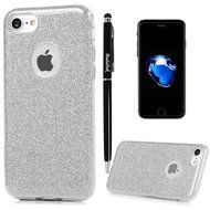 iPhone 7 Case (4.7 inch) - 3 in 1 High Protection Shockproof Soft TPU Rubber Outer Case + Shiny Sparkling PVC... N74