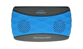 Miccus pool party SPX9: Rainproof, Water Resistant, Bluetooth Wireless Stereo Speaker System (Blue/Gray) N4