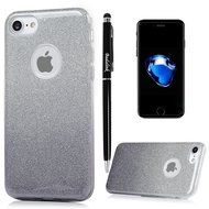 iPhone 7 Case (4.7 inch) - 3 in 1 High Protection Shockproof Soft TPU Rubber Outer Case + Shiny Sparkling PVC... N77