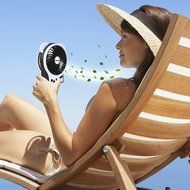 Portable USB Mini Fan, OXOQO Desk Desktop Table Electric Quiet Fan with LED Light, Built-in 2500mah Rechargeable... N2