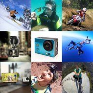 Homkm Q3H+ Basic 4K Full HD 1080p Action Camera MAX 30M Waterproof Camera 6 Glass + LED Lens 170&deg; Wide Angle (... N15