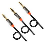 Omaker 3 Pack Optimum Combination 3.5mm Male to Male Stereo Audio Cable Cord