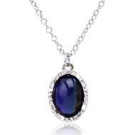 Women Elegant Sensitive Liquid Crystal Thermo Mood Color Chain Pendant Necklace