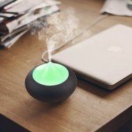 JACKLY USB Air Humidifier Portable Mini Electric Aromatherapy Essential Oil Diffuser with 7 Color Light and Auto...