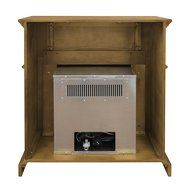 Pleasant Hearth VFF-PH20D Heritage Compact Vent-Free Dual Fuel Gas Fireplace with Wall Corner Combo N4