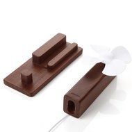 USB Cool Fan Natural Wood Stand Station Dock Platform N4