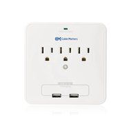 Cable Matters 6-Outlet Wall Mount Surge Protector with 2.4A Dual USB Charging N9
