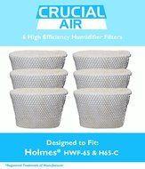 6 Holmes HWF-65 &amp; H65-C Humidifier Wick Filters, Fits Holmes HWF-65 &amp; H65-C, Designed &amp; Engineered by Crucial...