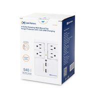 Cable Matters 6-Outlet Wall Mount Surge Protector with 2.4A Dual USB Charging N10