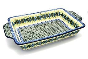 Polish Pottery Baker - Rectangular Brownie Pan - Ivy Trail