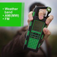 New Eton Raptor Solar Charge Emergency &amp; Weather Band Radio (Green) N8