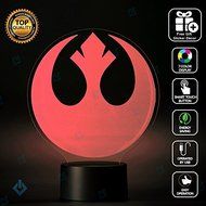 Star Wars Rebel Alliance Lighting Decor Gadget Lamp + Sticker Decor for Perfect Set, Awesome Gift (MT027)