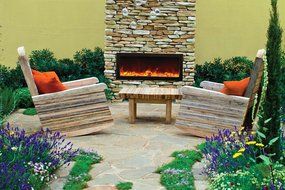 Amantii Outdoor Panorama Series Deep Electric Fireplace, 50 Inch N14