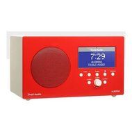 Tivoli Audio Albergo Clock Radio with Bluetooth, Gloss Red/White N5