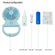 ETONG Humidifier Fan Handheld Fans Rechargeable Portable Cooling Misting Fan Personal Cooling Humidifier Table... N2