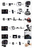 Campark&reg; 4K 30fps WiFi Ultra HD Waterproof Sports Action Camera Diving Camcorder with Medium Bag for Camera and... N5