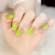 EVTECH(TM) 24 Pcs Nail Decals French Artificial Full Cover False Nails Round Head Nail Art Tips Fashion Style... N9