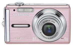 Olympus FE-340 8MP Digital Camera with 5x Optical Zoom (Pink) N3