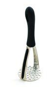 Premium Farberware Gray 12 Cup Non Stick Standard Size Baking Pan and a Jamie Soft Grip Potato Masher Combo N3