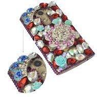 LG G5 Case, LG G5 Bling Case-Spritech(TM) 3D Handmade Colorful Diamond Bling with Butterfly Flower Decoration... N10