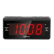 Peakeep Alarm Clock AM FM Radio with Dual Alarm, Snooze and Sleep Timer, Large LED Display with Adjustable Brightness... N4