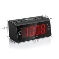 Peakeep Alarm Clock AM FM Radio with Dual Alarm, Snooze and Sleep Timer, Large LED Display with Adjustable Brightness... N5