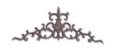 Craft-Tex 6770WI Fleur Center Overdoor - Wrought Iron