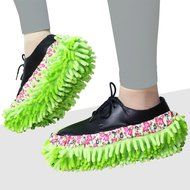 Spritech(TM) New Creative Multifunctional Microfiber House Floor Cleaning Mop Slippers Shoes Cover Pink
