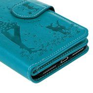 Badalink iPhone 7 Wallet Case (4.7") 9 Card Slots Plastic Mirror Flip Stand Case Embossed Flower Girl PU Leather... N3