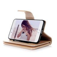 Badalink iPhone 7 Wallet Case (4.7") 9 Card Slots Plastic Mirror Flip Stand Case Embossed Flower Girl PU Leather... N7