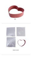 BeautyStyle Heart Shaped Cake Mold Bakeware Tinplate Pink N4
