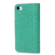 Badalink iPhone 7 Wallet Case (4.7") 9 Card Slots Plastic Mirror Flip Stand Case Embossed Flower Girl PU Leather... N8