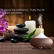 Beauty Aura Wooden Ultrasonic Aromatherapy Essential Oil Diffuser. Dark Brown.