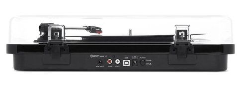 ION Audio Max LP | 3-Speed Belt Drive Turntable with Built-In Speakers &amp; 1/8" Aux Input (Glossy Piano Black) N10