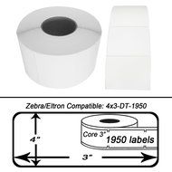 4x3 (4" x 3") Direct Thermal Zebra Eltron Labels 3" Core (24 Rolls/1950 Labels Per roll) N2