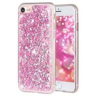 iPhone 7 Case, iPhone 7 Glitter Case, PHEZEN Luxury Bling Glitter Gold Foil Embedded Clear Rubber Gel Flexible...
