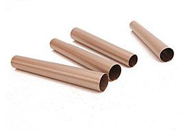 Astra Gourmet 4pcs Nonstick Carbon Steel Round Danish Bread Tube Mold Cannoli Forms, 5.3&quot; x 0.8&quot;, Champagne Gold N2