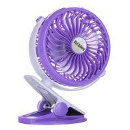BLUBOON Rechargeable Battery Clip on Fan, Quietness, Adjustable (Black) N2